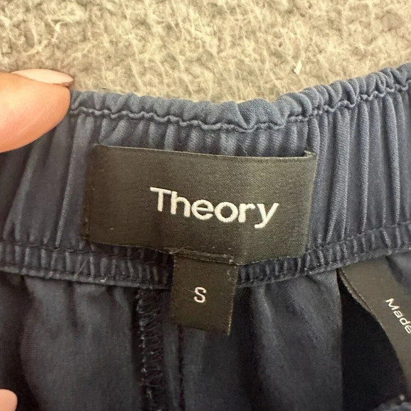 Theory Womens Silk Wide Leg Pants Flowy Pull On Cropped - Picture 12 of 16